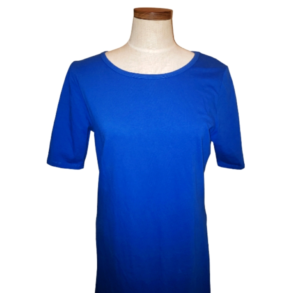 LuLaRoe Knee-Length Mid-Length Sleeves Cobalt Blue T-Shirt Dress XL (12-16) - Picture 6 of 16